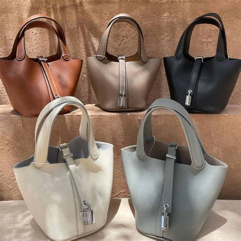 bucket bag hermes|hermes picotin size chart.